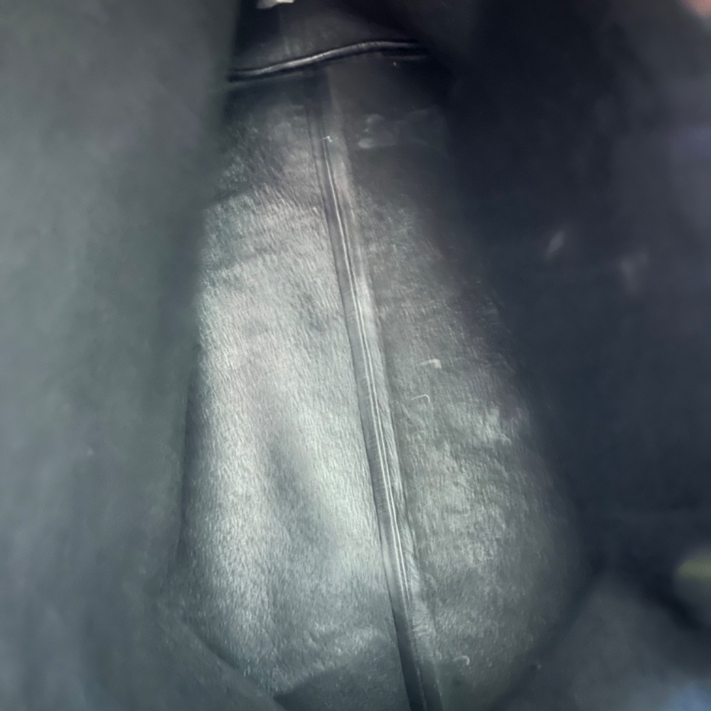 Madewell Transport Leather Tote in Black with Brown Handles - Picture 11 of 12